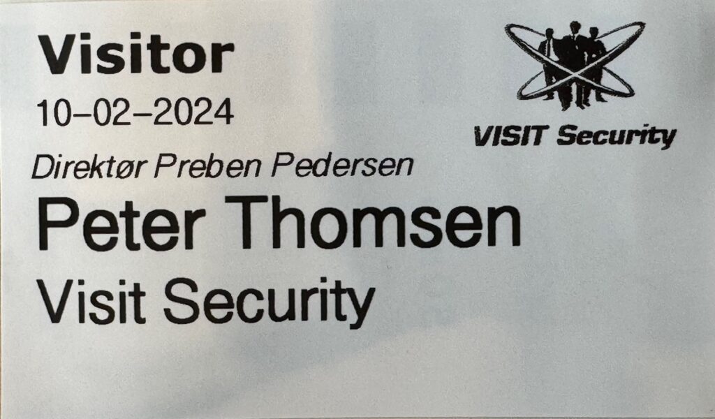 Id Label Monitor Label Printer and Labels - VISIT Security ApS